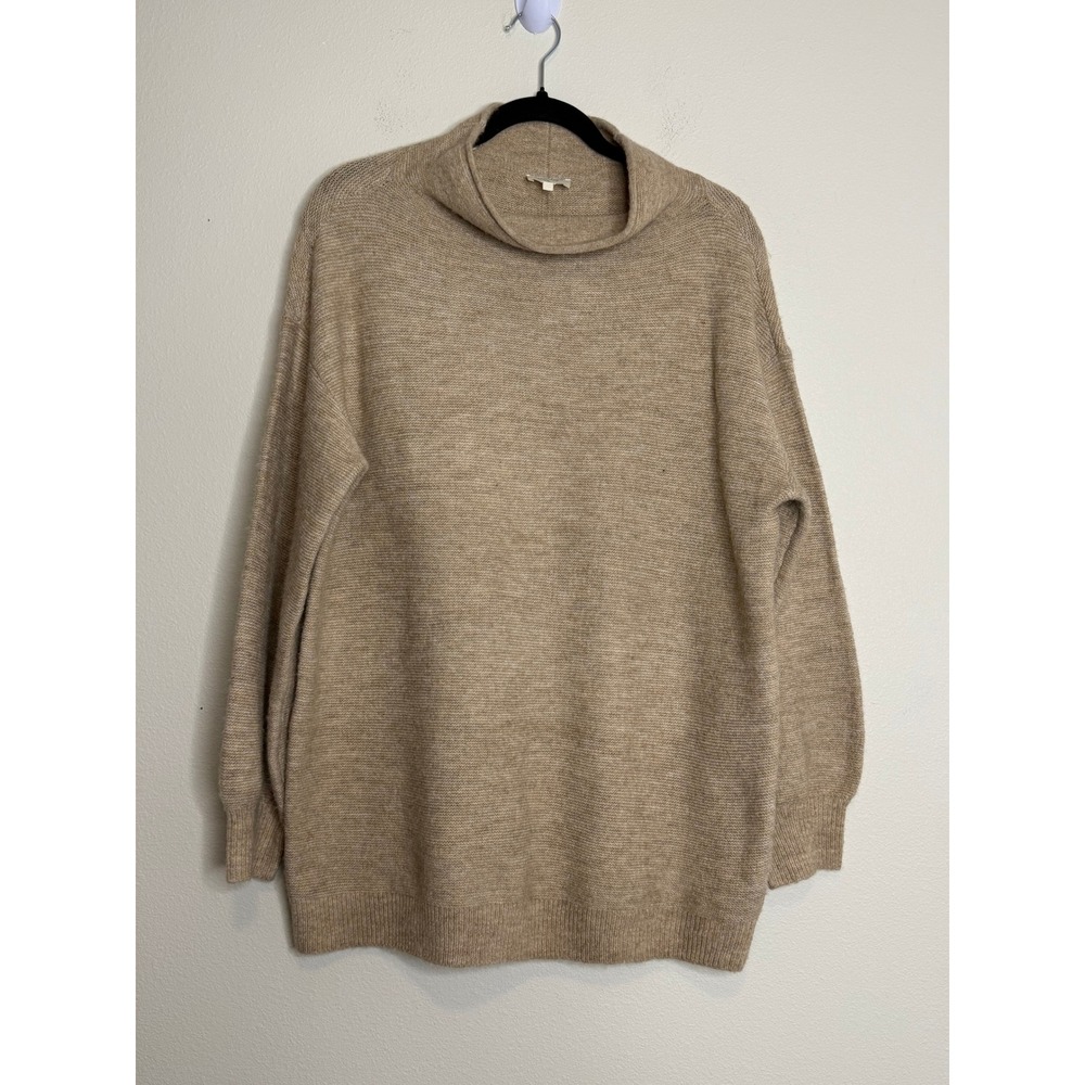 Gentle Fawn Jones Mock Neck Sweater Tan Oatmeal Heather Knit Tunic XS